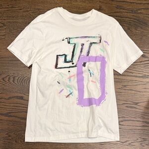 Jordan White T-Shirt with Red Logo